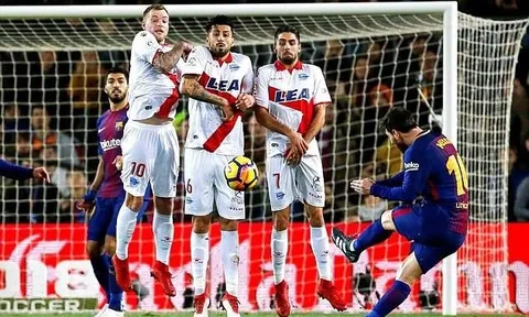 Messi không đứng trong Top 20 sút phạt ở châu Âu