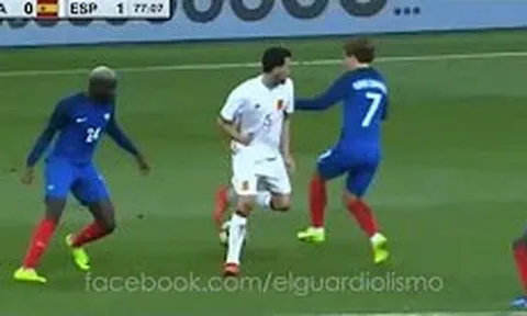 Một mình Sergio Busquets cân cả hàng tiền vệ Pháp