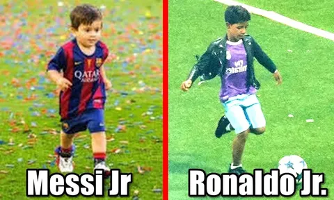 Nếu con trai của Messi và Ronaldo đối đầu nhau, ai hơn ai?