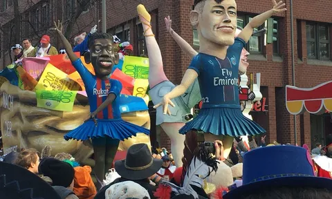 Neymar bị chế nhạo ở lễ hội Carnival lớn nhất Đức