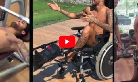 Neymar nỗ lực tập gym chờ ngày trở lại
