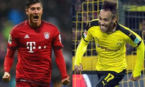 Những điểm nhấn vòng 26 Bundesliga: Lewandowski 24-24 Aubameyang; Mưa hattrick