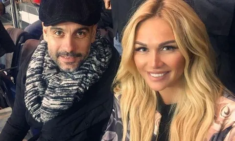 Pep Guardiola sang PSG xem bóng đá cùng siêu mẫu Nga