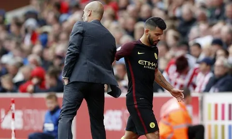 Pep phát cáu khi được hỏi về tương lai của Aguero