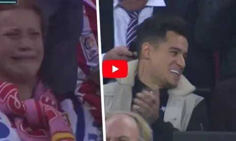 Phản ứng của Coutinho, Ronaldo, Neymar khi Messi ghi bàn