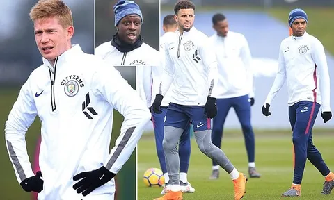Quên đi Basel, dàn sao Man City lao vào tập luyện