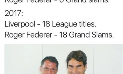 Roger Federer vô địch, Liverpool bị đem ra làm trò cười