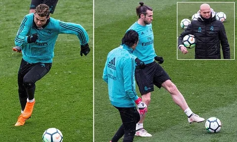 Ronaldo khiến đồng đội mệt lả trong cơn mưa tuyết