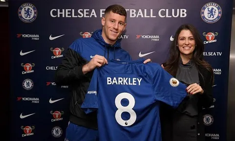 Ross Barkley rạng rỡ khoe áo đấu Chelsea