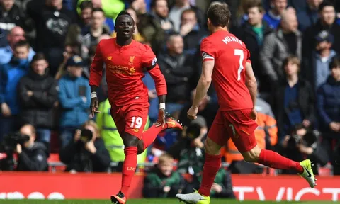 Sadio Mane mở tỷ số cho Liverpool (Liverpool - Everton)