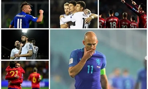 Sau lượt trận thứ 5 vòng loại World Cup 2018 khu vực châu Âu: Đại gia thắng to; Hà Lan âu lo