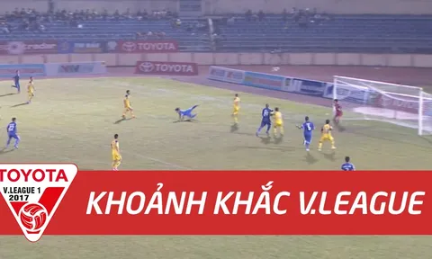 Siêu phẩm đánh đầu của Hà Minh Tuấn vào lưới Khánh Hòa