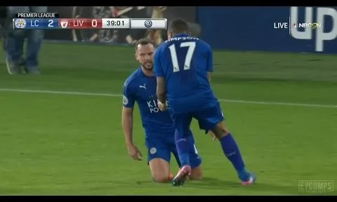 Siêu phẩm sút xa của Drinkwater vs Liverpool