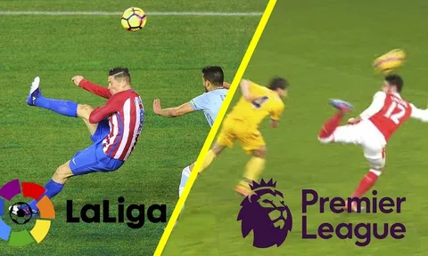 So sánh 20 bàn thắng đẹp nhất giải Ngoại hạng và La Liga