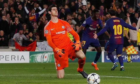 Bị Messi 'xỏ kim' đến 2 lần, Courtois lên tiếng phân bua trước truyền thông