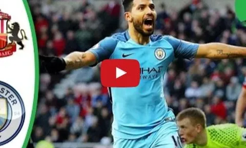 Sunderland 0-2 Manchester City (Vòng 27 Ngoại hạng Anh)