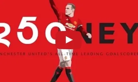 Tất cả 250 bàn thắng của Wayne Rooney cho Man United