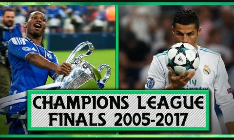 Tất cả bàn thắng ở các trận CK Champions League từ 2005 đến 2017