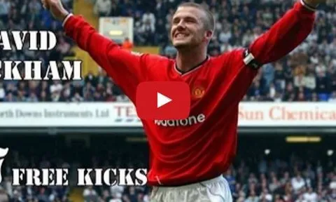 Tất cả các bàn thắng từ chấm đá phạt của David Beckham cho Man United