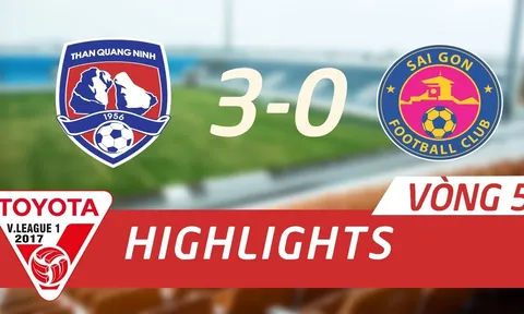 Than Quảng Ninh 3-0 Sài Gòn FC (Vòng 7 V-League 2017)