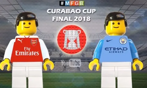Thất bại của Arsenal trước Man City theo phong cách Lego