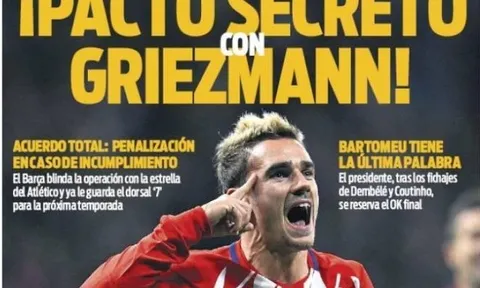 Thực hư việc Barca đạt thỏa thuận chiêu mộ Griezmann