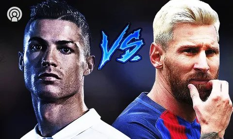 Thước phim so sánh Ronaldo và Messi đầu năm 2017