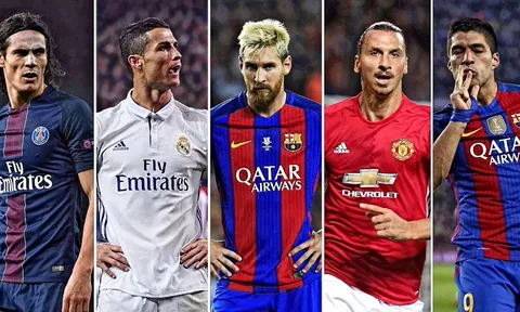Top 10 chân sút thượng hạng ở mùa giải năm nay