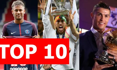 Top 10 sự kiện bóng đá nổi bật năm 2017