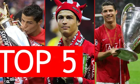 Top 5 điều thú vị về Ronaldo tại Man United