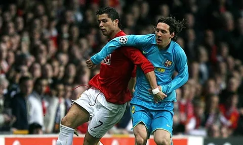 Trận đấu khởi nguồn cho sự đối địch giữa Messi và Ronaldo