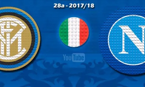 Trận hòa giữa Napoli và Inter theo phong cách Lego