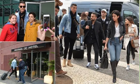 Tranh thủ ngày nghỉ Ronaldo và bạn gái về quê thăm khách sạn CR7