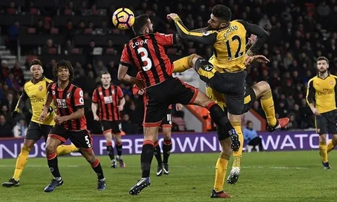 Trỗi dậy muộn màng, Arsenal chỉ lấy được 1 điểm trước Bournemouth