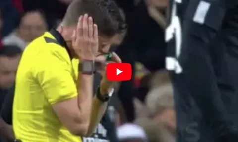 Trọng tài choáng váng vì lãnh trọn cú sút của Neymar