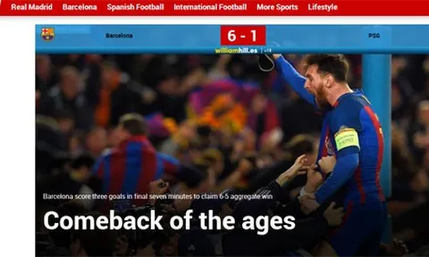 Truyền thông thế giới đã chao đảo thế nào trước Barcelona?