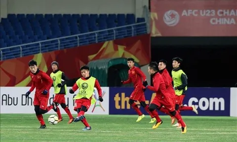 U23 Việt Nam thay đổi giờ tập chuẩn bị đối phó U23 Iraq
