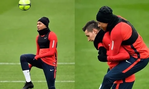 Vắng Neymar, Mbappe khuấy động sân tập PSG
