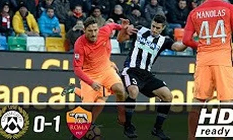Video trận đấu Udinese 0-1 AS Roma