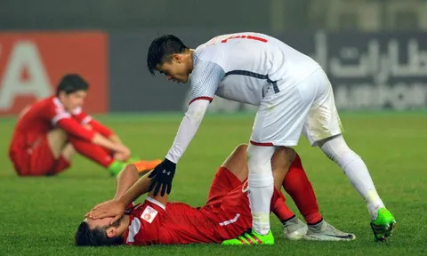 Cầu thủ U23 Syria bật khóc sau trận hòa U23 Việt Nam