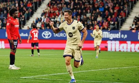 Thắng kịch tính Osasuna, Barca chạm một tay vào ngôi vương