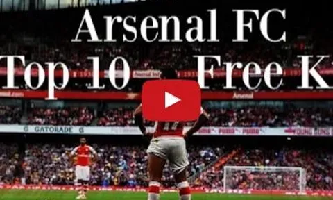 10 pha đá phạt đẹp mắt nhất lịch sử Arsenal