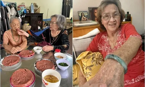 Xúc động cảnh mẹ ruột Hoài Linh về quê, đút cho em gái ăn dù "2 chị em cộng lại gần 200 tuổi"