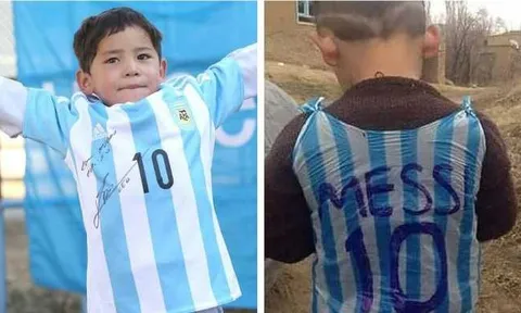 'Cậu bé áo nylon' hoàn thành giấc mơ gặp Messi