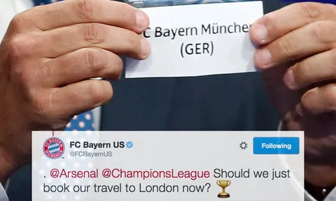 Cực sốc: Bayern biết trước việc gặp Arsenal?