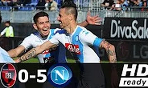 Diễn biến trận đấu Cagliari 0-5 Napoli