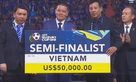 Tuyển Việt Nam được thưởng hơn 1 tỷ đồng sau AFF Cup