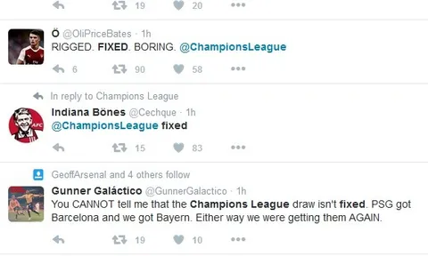 "Kết quả bốc thăm Champions League bị dàn xếp"
