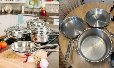 Nhà đang nấu ăn bằng nồi, chảo inox, chú ý ngay 5 điều này