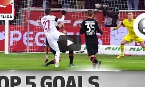 Top 5 bàn thắng đẹp nhất vòng 16 Bundesliga